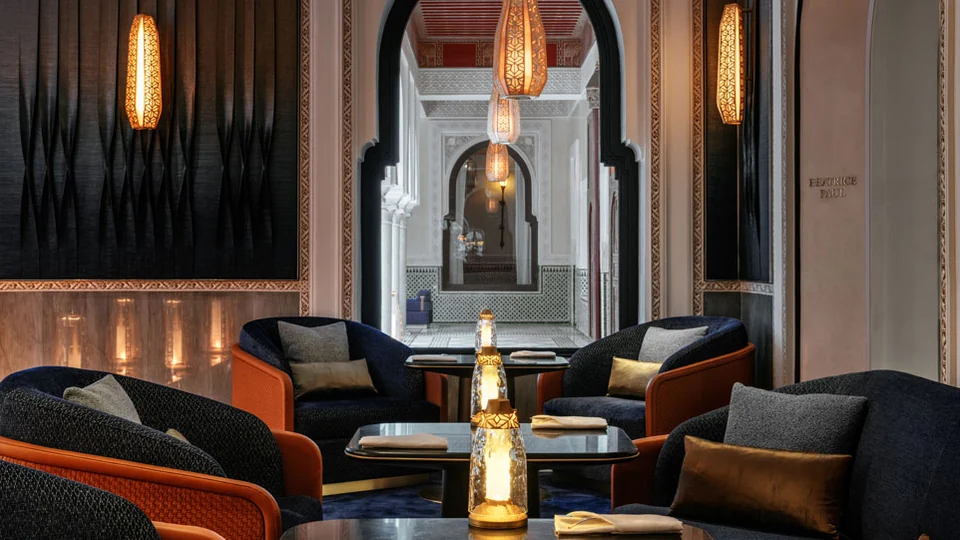 Decorative lighting in a Brossier Saderne hospitality interior